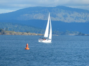 sailing off Sidney bc